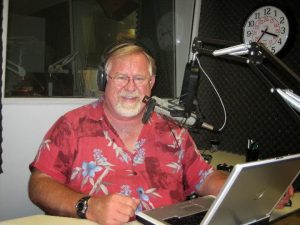 Rich Buhler at the KBRT microphone